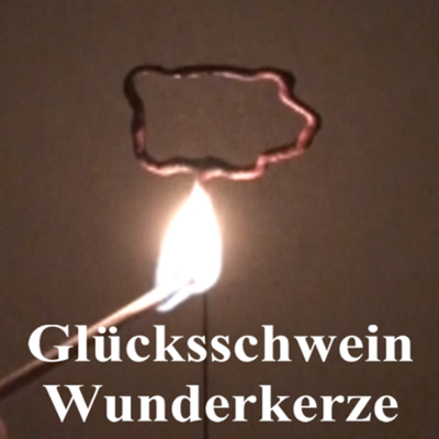 Dekoration Silvester: Glücksschwein Wunderkerze